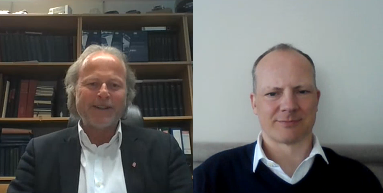 Skjemdump fra videomøte, Børre Skiaker og Ketil Solvik Olsen