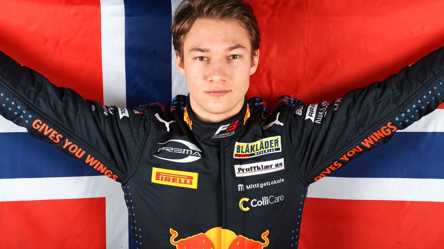 Dennis Hauger with Norwegian flag